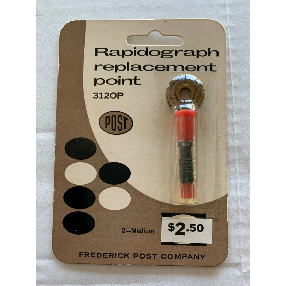 Vintage Rapidograph Replacement Point NIP 2 Medium Post Kohinoor Fountain Pen